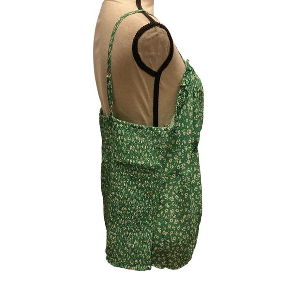 Women’s plus size cami 2X LUSH Floral Print Ruched boho cottage romantic fairy - Picture 6 of 11